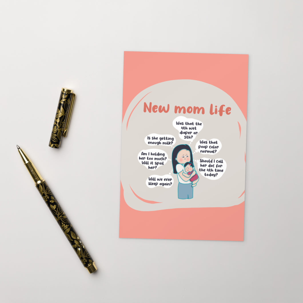 New Mom Life - Post Card